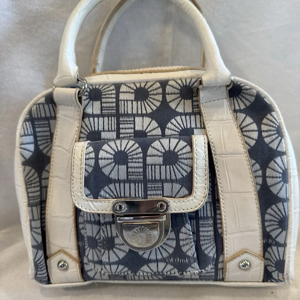 Women's Y2K Style Purse Hand Bag White Blue Akdmks Akademiks Logo & Coin Purse